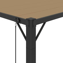 HKTMGDNG 9.8x13.1 Ft Louvered Gazebo Aluminum Outdoor Pergola Taupe