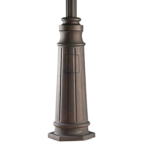 Bailey Street Home 96 Inch Outdoor Aluminum Post with Decorative Base Black