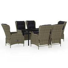AJSEOYBS Outdoor Patio Set,Outdoor Garden Furniture,7 Piece Patio Dining Set Brown,for Deck, Patio, Garden, Poolside, Backyard