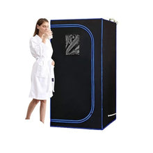 POGHDBXA Sauna Accessories, Full-Size Portable Steam Sauna Tent for Home Spa, Detox & Relaxation. Larger Space, Easy Install with Stainless Steel