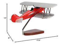 High Flying Models Waco Aircraft RNF Large Mahogany Sculpture Multicolor