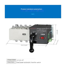 MGMYVDDGVW Dual-Power Automatic Transfer Switch, Three-Phase Four-Wire 380V 630A Dual-Circuit Switching, 4P Isolation Type(2500A)