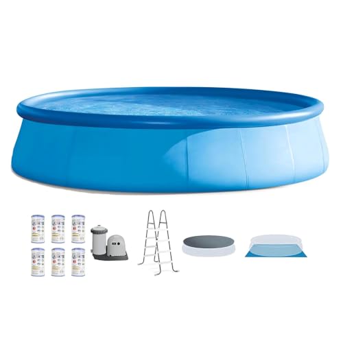 18ft x 48in Inflatable Above Ground Pool Set w/Filter Cartridges (6 Pack)