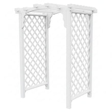 Keystone Amish Co. Newberry Cedar Garden Arbor, Heavy Duty Outdoor Wooden Archway Trellis for Climbing Plants, Amish Crafted, Made in USA, 5-Foot, White Paint