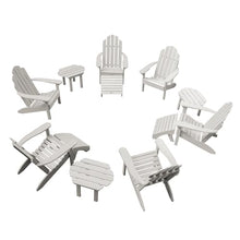 Highwood Classic Adirondack Westport 12 Pc Firepit Set Harbor Gray