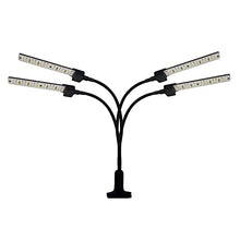 1-4 Heads Grow Light for Indoor Plants, Clip on Plant Growing Lamp, 3/9/12 Timer, 360° Adjustable Gooseneck, 5 Segment Dimming Mode, 3 mo