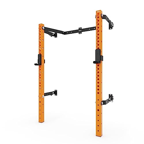 PRx Performance Profile PRO 73" Folding Squat Rack Wall Mounted Home Gym System Black
