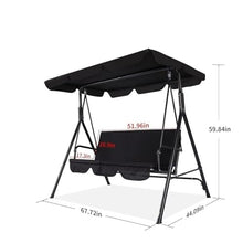 XRXwuf689 Outdoor Garden Bench Outdoor Porch Swing Adjustable Canopy Durable Steel Frame for Garden Poolside Park Bench