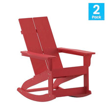 Flash Furniture Adirondack Rocking Chair, 2-Pack, Red