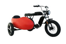 RZZLGY Electric Motorcycle with Sidecar, Snow Tires, 60km Range, Red