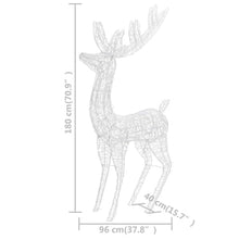 XXL Acrylic Christmas Reindeer Decorations, 2-Pack 70.9 Inch Standing Lighted Deer, 250 LED Cold White Lights, 8 Lighting Modes, Indoor Outdoor Holiday Yard Lawn Decor