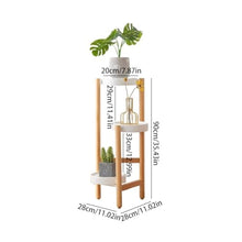 IBONSON Multi Tiered Plant Stand Indoor Nordic Living Room Floor-Standing Solid Wood Flower Stand Indoor Balcony Simple Triangle Storage Bracket Corner Outdoor Plant Stand