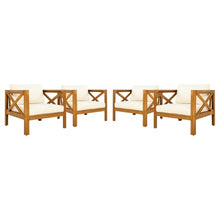 Hassyee Patio Bistro Set with Coffee Table for Living Room, Dining Room, Outdoor Wood Armchairs and Table Set with Removable Cushions for Balcony, Poolside, Garden, Lawn (Beige 2 Chairs)