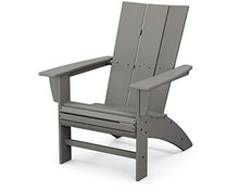 Polywood Modern 3-Piece Curveback Adirondack Chair Set with End Table Sand