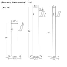 Freestanding Garden Water Column Outdoor Water Column,304 Stainless Steel Vertical Garden Water Column with Freeze Crack Protection Floor Mount Water Tap for Outdoor Yard, A-Height 86cm*Diameter 5cm