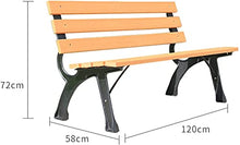 Garden Bench Park Bench Patio Porch Furniture Outdoor Patio Leisure Benches Garden Benches Park Chairs with Backrests Cast Iron Benches Porch Decorative Furniture Lawn Benches (Size : 150cm) (120cm)