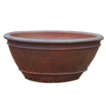 Ten Thousand Pots Rustic Shallow Planter with Low and Wide Design | Unique Round Bowl Planter with Drainage for Indoor & Outdoor Use