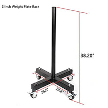 VEITEOX FTY Vertical Weight Plate Rack with Wheels, Olympic 2 Inch Weights Stand