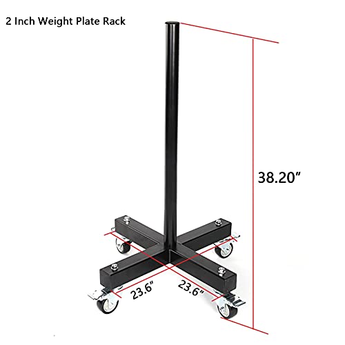 VEITEOX FTY Vertical Weight Plate Rack with Wheels, Olympic 2 Inch Weights Stand