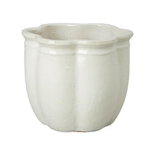 Emissary - Scalloped Planter Md, White 16x14 H