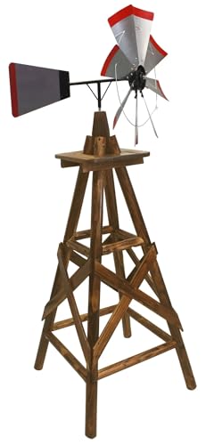 Leigh Country 6.5 Ft. Rustic Char-Log Windmill