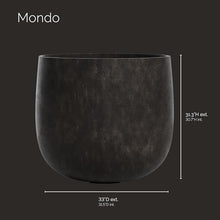 COSAPOTS Mondo Round Indoor/Outdoor Planter, 34x31in Brown Stone