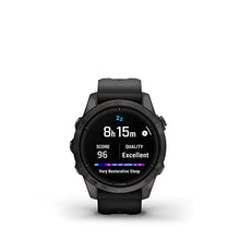 Wearable4U Garmin epix Pro (Gen 2) Sapphire Edition Smartwatch with Black White Earbuds Bundle Carbon Gray Titanium/Black