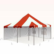 TentandTable 20x20 Premium Outdoor Wedding Canopy Tent with Sidewalls Red