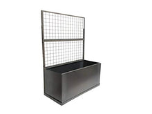 Nice Planter Trellis Corten Trough Planter No Casters Frost Gray