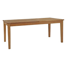 Modway Marina 7-Piece Teak Wood Outdoor Patio Dining Furniture Set Natural White