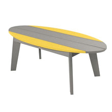 highwood Shoreline Surfboard Coffee Table, Cove Gray/Sunbeam Yellow
