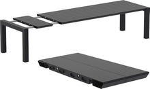 Compamia Vegas 118" Extendable Patio Dining Table in Black, Commercial Grade