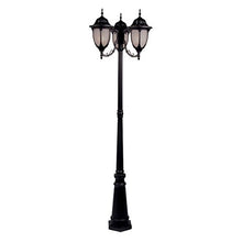 Acclaim 5069BK Suffolk Collection 3-Light Surface Mount Post Outdoor Fixture, Matte Black