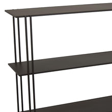 Benjara Bush Plant Display Stand- Modern 3 Tier Brown Metal Finish- 32 Inch