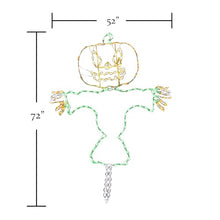 Holidynamics 72in LED Happy Jack-O-Lantern Scarecrow Outdoor Halloween Decoration - Cheerful and Festive Accent for Your Outdoor Halloween Display