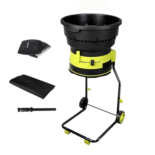 SHUMIAO Electric Leaf Mulcher/Shredder Wood Chipper Bladeless Cutting 8000RPM Motor for 17:1 for Yard Waste Branches and Leaves 60mpowercord