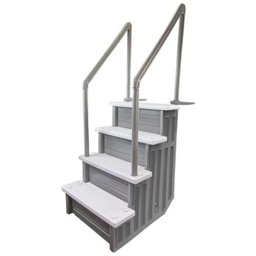 Grey w/White Steps Pool Ladder for Aqua Select, Weight Capacity 350 lbs