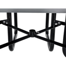 Global Industrial 46" Round Picnic Table, Expanded Metal, Gray
