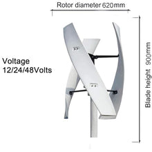 LZDOYY Wind Turbine Generator Kit, Portable Vertical Helix Wind Power Turbine Generator, 3 Blade Wind Generator Kit with Charge Controller for Marine RV Home Industrial Energy 10000W-24V