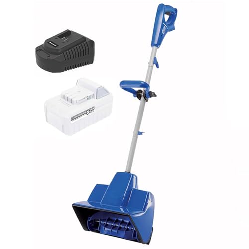 KJLYLPP Cordless Snow Shovel,20v Plow Snow Removal Width 32cm, Battery Powered Snow Thrower,1200w High Power Electric Snow Shovel for Driveway Clearing