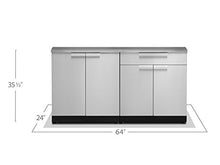 NewAge Products Classic Series 2PC Stainless Steel Modular Outdoor Kitchen Set - 23" D x 64" W x 35.5" H