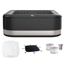 M Spa Premium Series Portland Square Inflatable Outdoor Spa Black