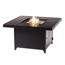 Oakland Living Square 42 in. x 42 in. Aluminum Propane Fire Pit Table with Glass Beads, Two Covers, Lid, 57,000 BTUs in Copper Finish