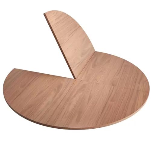 HAIXHX Brown 47.2-94.5 in Foldable Round Table Top Extender, Large Universal Circle Wooden Table Top, Replace Table Top, No Legs, Home or Commercial Use, Easy to Store(Diameter 78.7"/200cm)