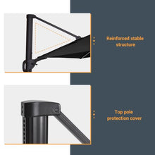 OROTLECT 11Ft LED Patio Hanging Octagon Cantilever Umbrella