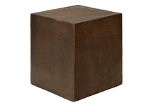 Seeheool Modern Square Outdoor Side Table with Magnesium Oxide for Patio Backyard Garden Pool Porch Lawn 22.25" x 22.25" x 24.75" Walnut