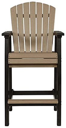 Signature Design by Ashley Fairen Trail 30" HDPE Outdoor Barstool 2 Count Black & Brown