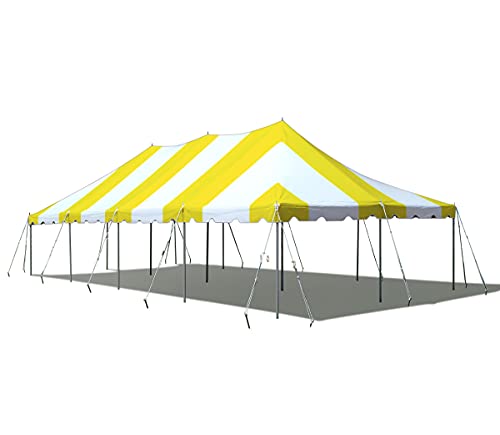 TentandTable 20' x 40' Premium Commercial Pole Tent with Yellow & White Top