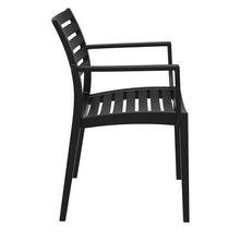 Compamia Artemis Outdoor Patio Dining Arm Chair in Black (Set of 2)