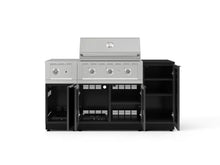 NewAge Products Classic Series 6PC Aluminum Black Modular Outdoor Kitchen Grill Island with 33" Performance Grill NG - 24"D x 65"W x 47.5"H